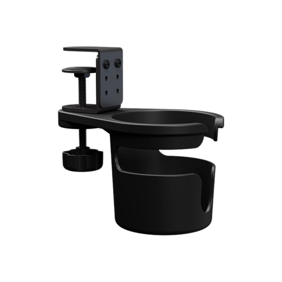 & glass racks — Desk Cup Holder 180° Rotating Cup Holder For Desk Black Universal Under Table Cup Holder Water Bottle Stand For Coffee Mug Drinking Cups Spill Desk Cup Holder Clamp For Home