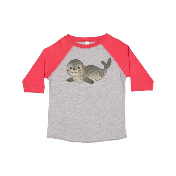 Inktastic Adorable Seal Illustration Cute Animal Art Boys or Girls Toddler T-Shirt