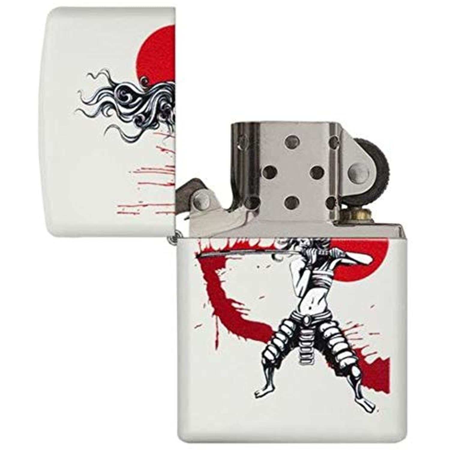 Zippo Samurai Girl White Matte Pocket Lighter