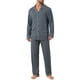 thumbnail image 4 of INSPIRAR CHIC Conjunto de Pijamas de 2 Piezas de Manga Larga con Botones y Patrón para Hombre M Negro Blanco, 4 of 5