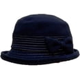 thumbnail image 4 of CoCopeaunts Womens Bucket Hat Plaid Bowknot Fashion Bowler Hat Curly Hem Foldable Protection Warm Casual Basin Hat for Girl, 4 of 8