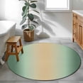 thumbnail image 4 of Khaki Sage Green Ombre Round Rugs 3ft, Modern Abstract Art Gradient Non Slip Washable Rug Runner, Low Pile Indoor Floor Carpet Mat Bathroom Rugs for Living Room, Bedroom, Kids Room, 4 of 9