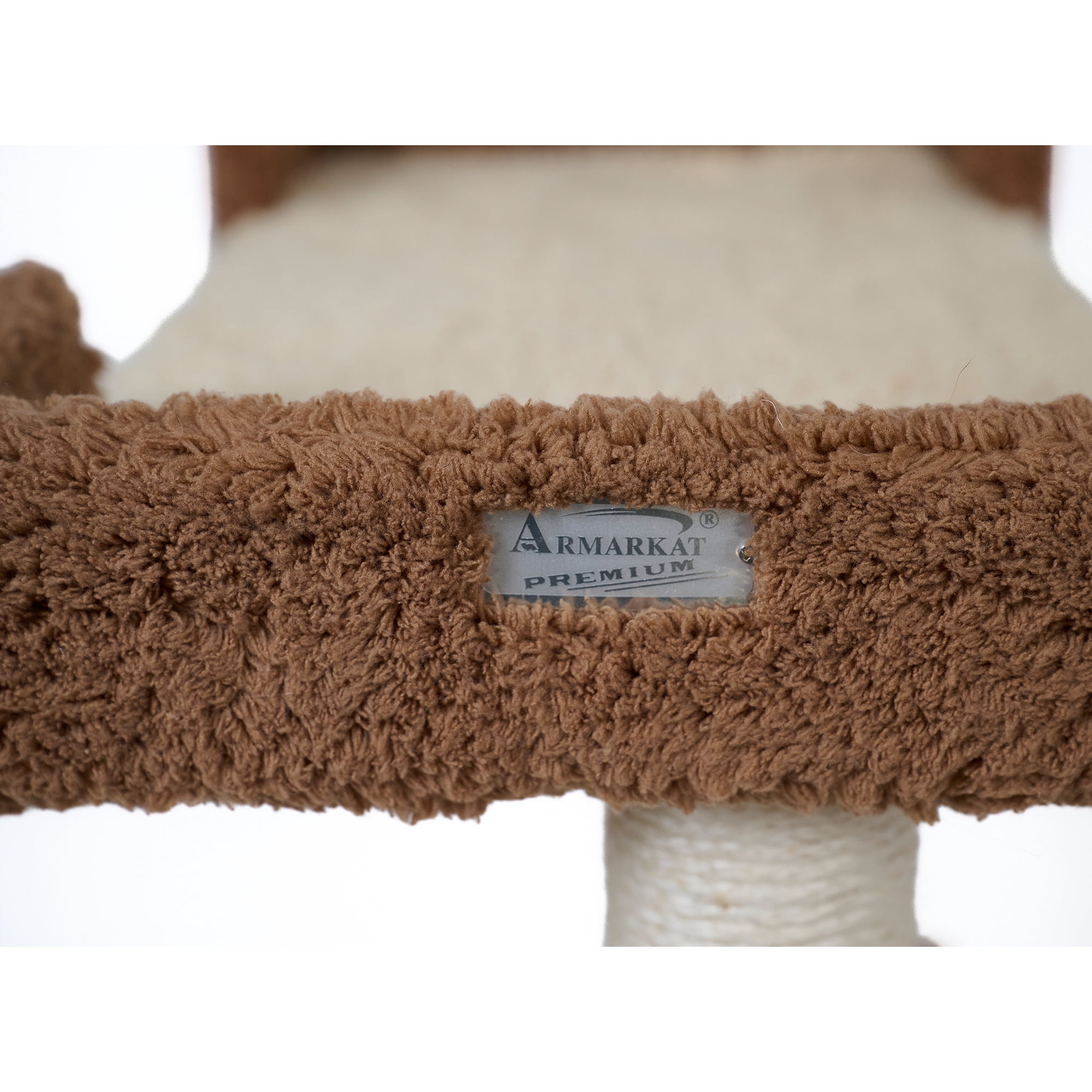 Armarkat Cat Tree for Large Cats, 41" Real Wood Cat Tower with Scratching Posts & Plush Perches, Multi-Level Activity Center with Condo, Coffee Brown (Model B4120)