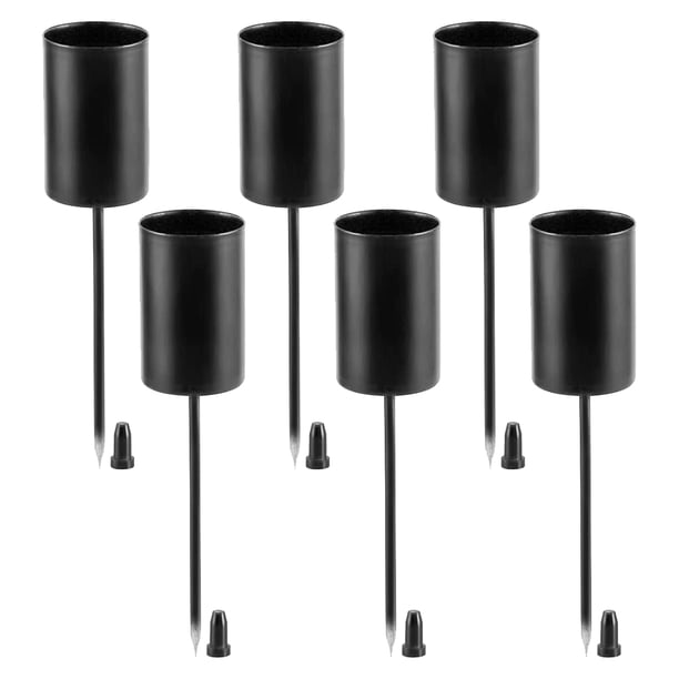 Portavelas, de Adviento, Palillos, de Adviento, Portavelas, Velas CóNicas con , 6 Piezas Negro