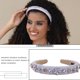 thumbnail image 4 of 1 Uds. Diadema de flores de cristal vintage, diadema de esponja de tela con borde fino, tocado, 4 of 7