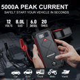 thumbnail image 2 of Arrancador de auto Acmount P100 5000A 12V con luz LED y power bank, 2 of 7