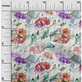 thumbnail image 1 of oneOone Cotton Poplin White Fabric Texture|Leaves & Floral Artistic Sewing Material Print Fabric By The Yard 56 Inch Wide, 1 of 4