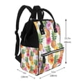 thumbnail image 2 of Xecao Hawaiian Pineappl print Large Capacity Nappy Bag is a multi-functional waterproof travel backpack, perfect as a nursing bag or mummy backpack for women, 2 of 6