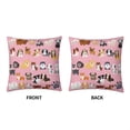 thumbnail image 2 of Pink Brown White Black Dog Spotted Puppy Drawn Fluffy Dog Pillow Covers Pillowcases Home Decor Bed Couch Sofa Office Living Room Cushion for Dog Lovers Gifts 18x18Inch, 2 of 5