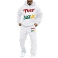 thumbnail image 1 of TINZ Men's Casual Suits With Letter Print Comfortable Daily Wear Outdoor Relaxed Fit For Spring Autumn Winter Seasons Men Wear Clothes Jacket Suits Pants for Men, 1 of 4