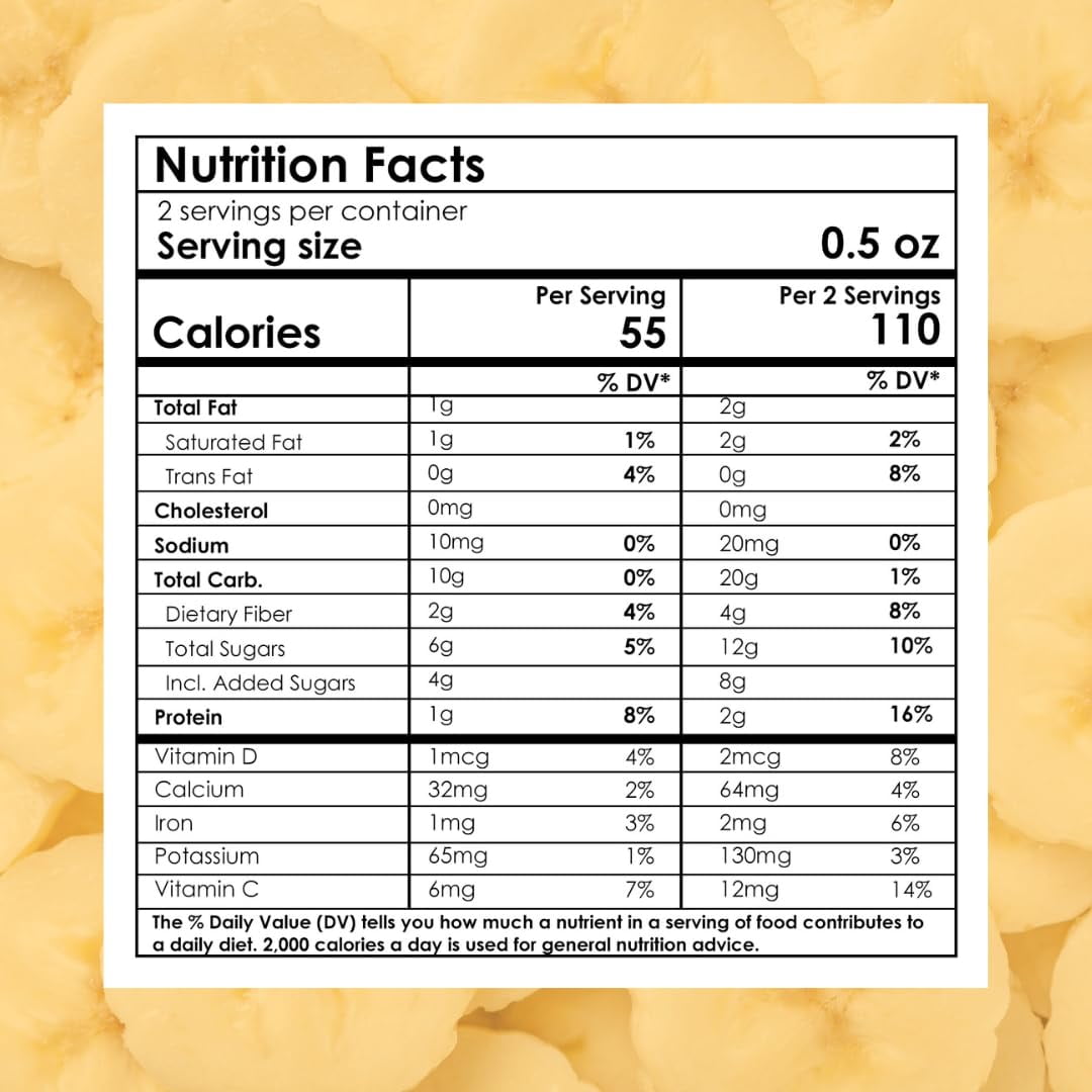Freeze-Dried Banana Yogurt Bites, 6-pack, Crunchy Texture, Gluten-Free, Non-GMO, with 5 Billion Probiotic Cultures