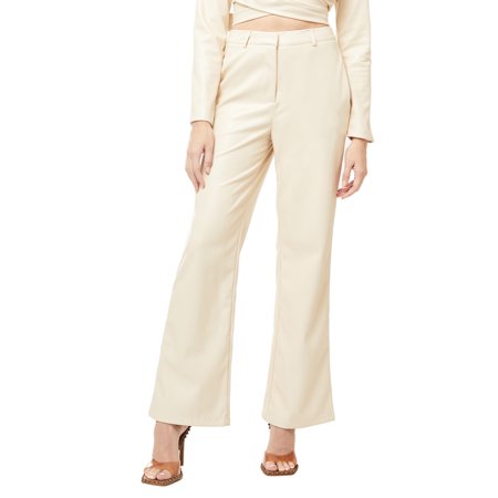 Rich and Famous Women's Parker Flare Leg Fly Front Trouser Pant