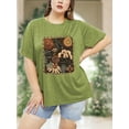thumbnail image 6 of XCHQRTI Plus Size Daisy Women Tshirt Graphic Oversized Tees Short Sleeve Casual Tee, 6 of 7