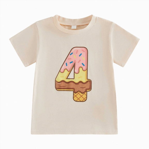 KPOPLK Birthday Girl Shirt 1nd 2nd 3rd 4th 5th 6th 7th 8th 9th Girls Birthday Tshirts Cotton Short Sleeve Tees Size 4-5 Years,Light Purple