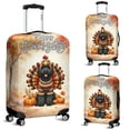 thumbnail image 2 of Happy Thanksgiving Portuguese Water Dog Turkey Costume Pumpkins Autumn Leaves Travel Luggage Cover PWD Portie Fishing Dog Lover Suitcase Dust Protective Decor - 13014, 2 of 5