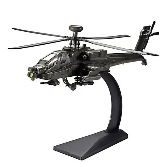 Helicóptero Apache AH-64 Apache AH-64 Apache 1:32 28x22x8cm Luz y sonido Metal/Plástico Base Plástico Verde.
