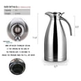 thumbnail image 3 of OFEFE 68 oz Stainless Steel Coffee Thermal Carafe,Coffee Thermos/Double Walled Vacuum Thermos Insulated / 12 Hour Heat Retention / 2 Liters (Silver), 3 of 7