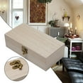 thumbnail image 4 of Retro Jewelry Box Desktop Natural Wood Clamshell Storage Decoration Wooden, 4 of 10