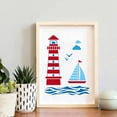 thumbnail image 6 of Lighthouse PET Plastic Drawing Templates 11.8x11.8 Inch Compass Anchor Template Stencil, 6 of 9