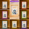 thumbnail image 3 of Watercolor Siberian Husky Happy Birthday Celebration Balloons Gift Party Acrylic Plaque with Wood Photo Frame Box Husky Dog Lover Gifts Light Box - 00028, 3 of 5