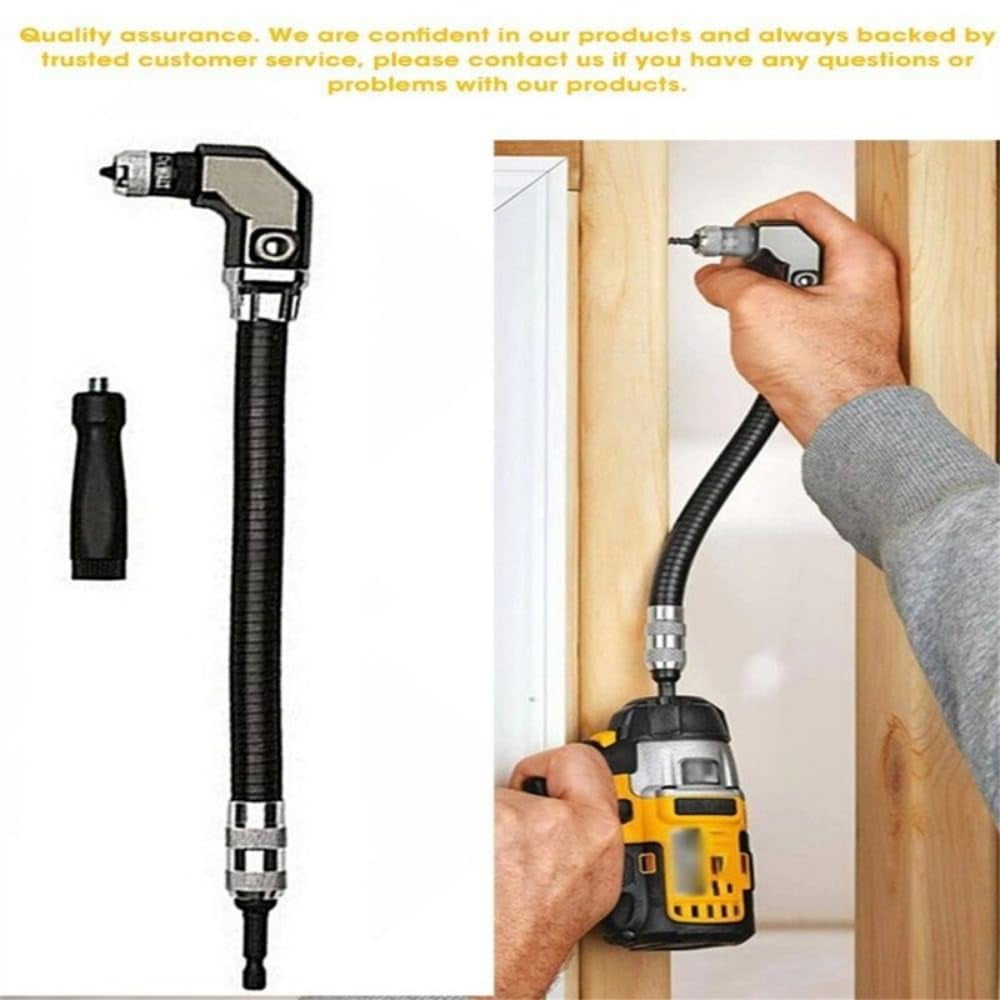 90 Degree Right Angle Drill Hex Socket Drill Bit Adjustable Flexible Bits 6.35mm Screwdriver Adapter Angle Extension Power Drill Attachment