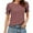 Wine, variant on Jalioing Women's Summer Tops Puff Short Sleeve Crew Neck Fashion Print T Shirt Dressy Casual Trendy Blouses for Women
