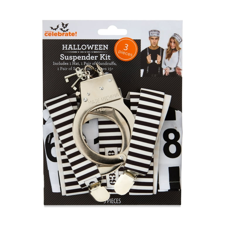 Prisoner Dress Up Kit, Halloween Costume Accessory for Adults, by Way to Celebrate