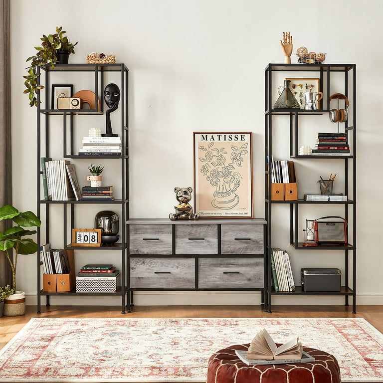Linsy Home 32in 2 Tier Bookshelf, Small Bookcase Shelf Storage Organizer, Modern Book Shelf for Bedroom, Living Room and Home Office,Dark Brown, Size