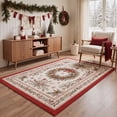 thumbnail image 3 of KUETH 2'x10' Christmas Washable Runner Rug, Non-Slip Rugs for Long Hallway, Corridor, Kitchen and Entryway, Beige, 3 of 8