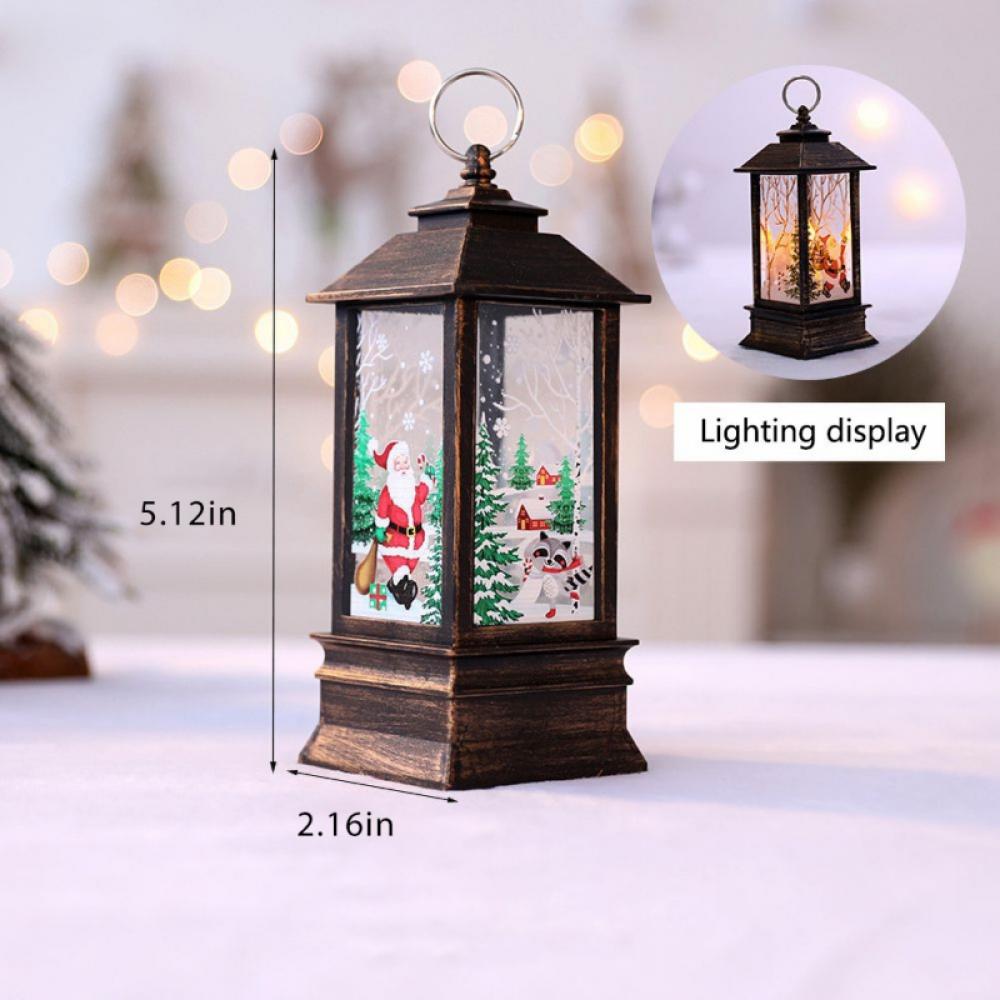 5" Vintage Style Decorative Fire Lantern, Flame Effect LED Lantern