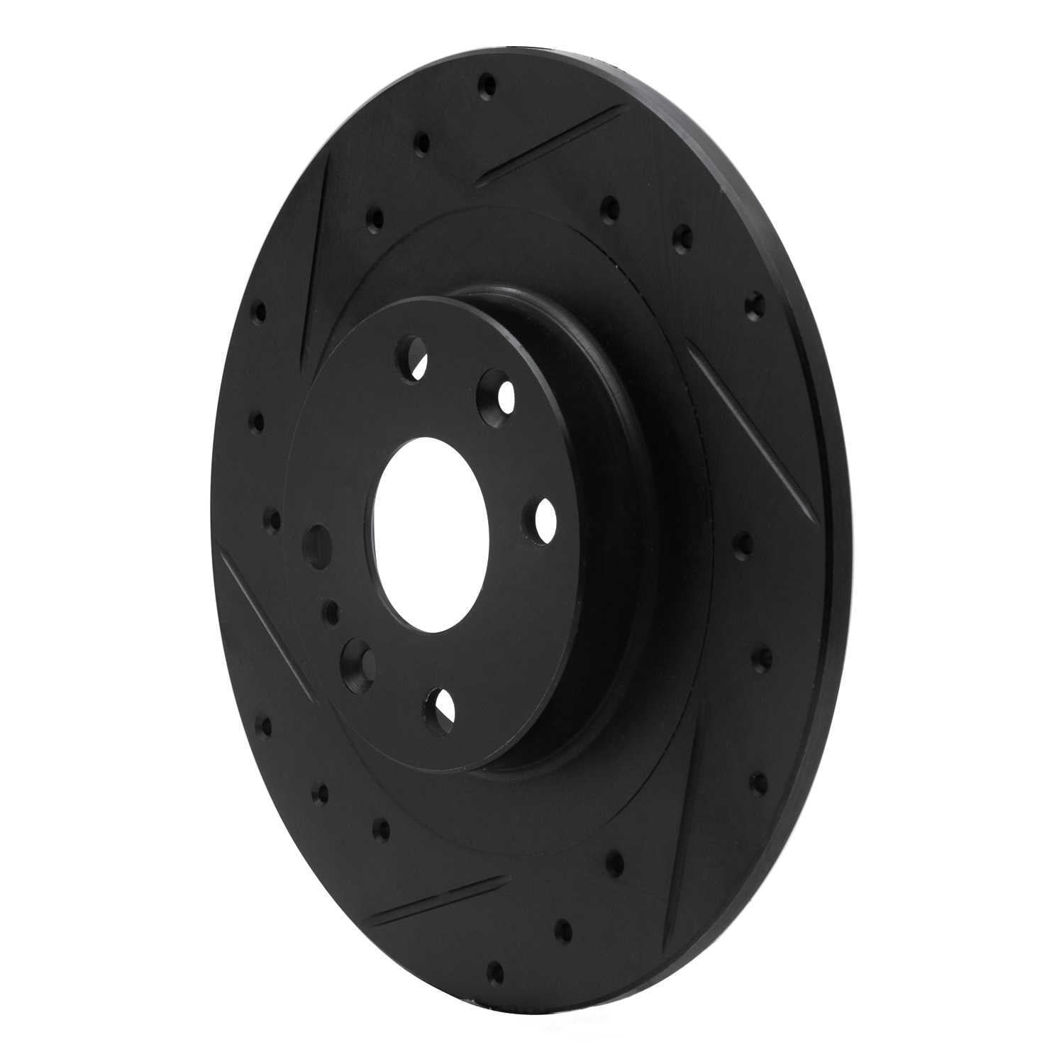 Dynamic Friction Company 633-80037L DFC Brake Rotor - Drilled And Slotted - Black