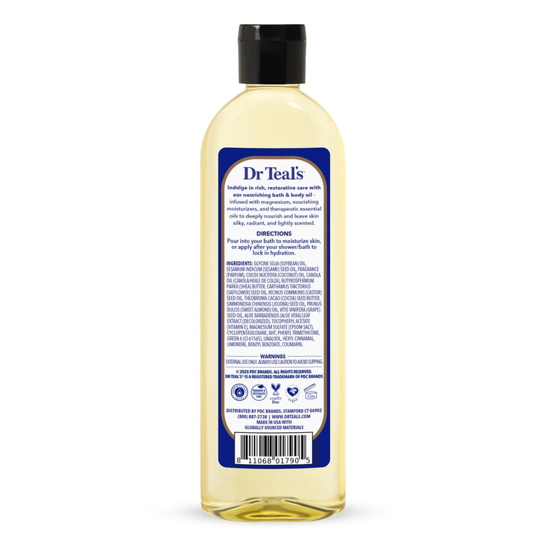 Dr Teal's, Moisturizing Bath & Body Oil, 8.8 fl oz, Nourish