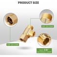 thumbnail image 2 of Lead Free 2 PCS Brass Angle Stop Add-A-Tee Valve 3/8" Compression Inlet by 3/8" Compression Outlet by 3/8 Inch Compression Outlet Easy Connect Tee, 2 of 8