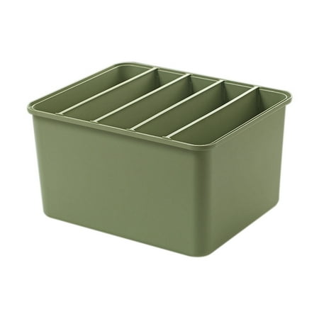 

12L Large Clothes Pants Storage Box with Middle Board Closet Stackable Organizer Container Underwear Sock Bra Holder -3