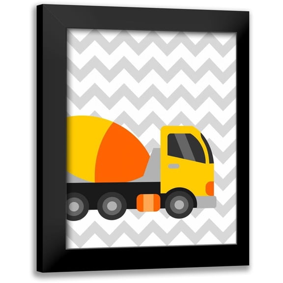 Robinson, Tamara 20x24 Black Modern Framed Museum Art Print Titled - Construction Chevron III