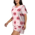 thumbnail image 2 of Bixox Women's Pig Noses Printed Pajama Set 2 Piece Lounge Set Top and Shorts Soft Pajamas, Shorts with Pockets, 2 of 7