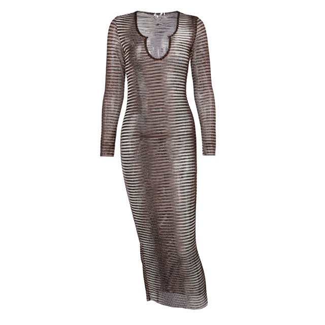 xiaxaixu Women Close-fitting Dress, Gradient Color U-shaped Neckline One-piece