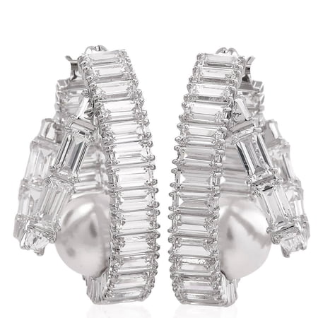 Swarovski x Ariana Grande Baguette Cut Hoop Earrings