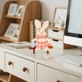 thumbnail image 4 of Easter Bunny in Dress Holding Egg Ornament, Easter Decoration Bunny Figurine - Cute Rabbit Ornament, Spring Holiday Home Decor, Adorable Rabbit Statue for Easter Basket & Tabletop, 4 of 6
