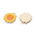 thumbnail image 2 of Thanksgiving Day Theme Alloy Enamel Pendants Light golden Lead Free Cadmium Free Sun 22x20.5x1mm Hole: 1.8mm, 2 of 3