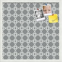 PinPix ArtToFrames 20x20 Custom Cork Bulletin Board    Poster Board Has a Fabric Style Canvas Finish, Framed in Satin White Frame (PinPix-231)