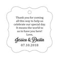 thumbnail image 1 of Darling Souvenir Custom Wedding Thank You Message Gift Tags Personalized Party Favor Hang Paper Tags-White-50 Tags, 1 of 1