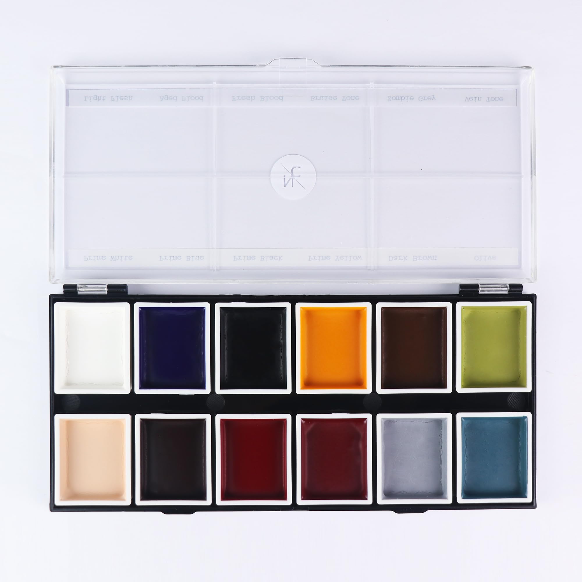 Narrative Cosmetics 12-Color Zombie Alcohol-Activated Palette, Professional Quick Drying Waterproof SFX Makeup for the Stage, Film, Halloween, & Cosplay