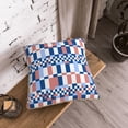 thumbnail image 6 of ZNDUO Flat Color Blue Block Doodle Pattern Throw Pillows for Couch-Indoor Decorative Pillows,20"x20", 6 of 8