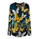 thumbnail image 5 of Blusa de manga larga con cuello en V y manga larga con estampado de mariposas para mujer Pompotops  gfhjh21546, 5 of 6