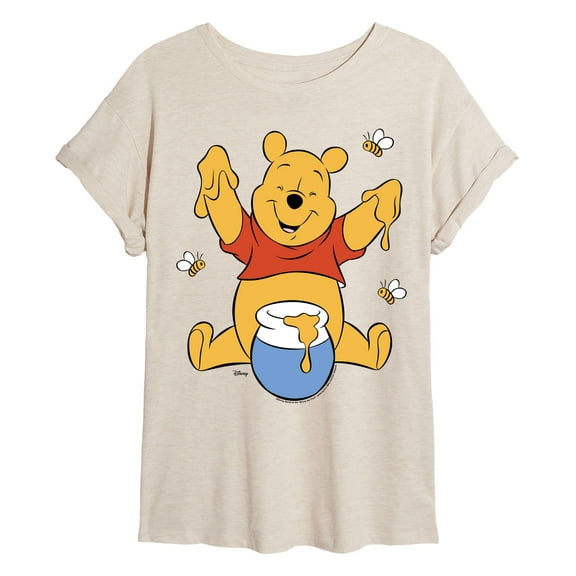 Winnie The Pooh - Honey Pot - Womens Oversized Graphic T-Shirt