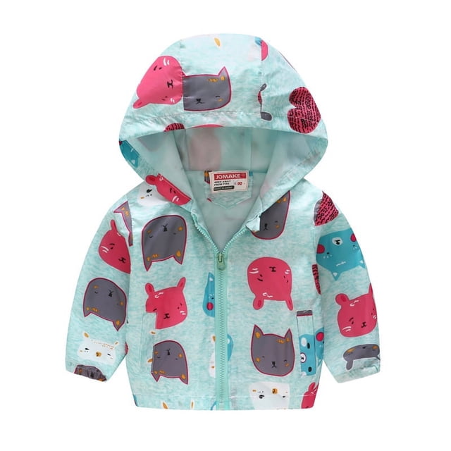 Chaqueta con capucha y estampado de moda europea y americana para niños, primavera y otoño, camisa con cremallera, chaqueta estampada para niños