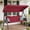 Red, variant on YIKEMA Steel 3-Seat Canopy Porch Swing with Stand, Extra Pillows and Cup Holders, Blue