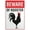 Warning Sign 3, variant on Beware of Rooster Outdoor Metal Sign 8"x12" - Business Workplace Office Home, Delivery Road Garden, Farm Alert