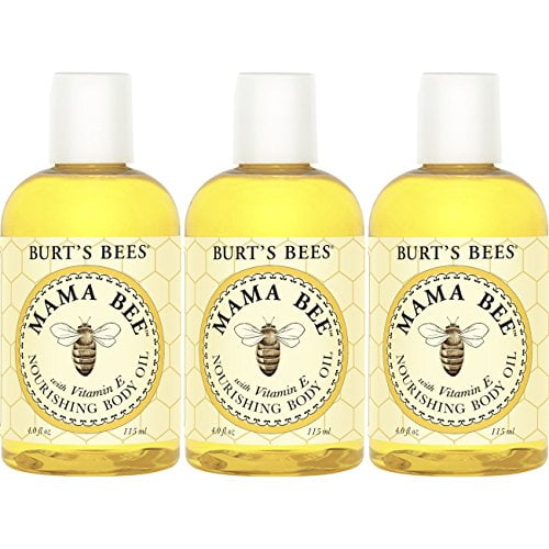 Burt's Bees Mama Bee Nourishing Oil With Vitamin E, 4 Fl Oz (Pack of 3)